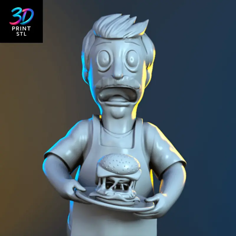 Bob Belcher Figure Bob's Burgers | 3D Print Model | STL - Image 6