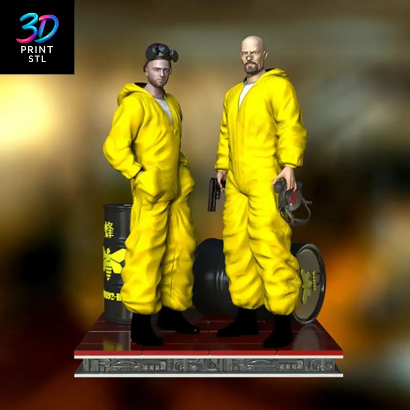 Walter White & Jesse Pinkman Diorama Breaking Bad | STL File for 3D Printing