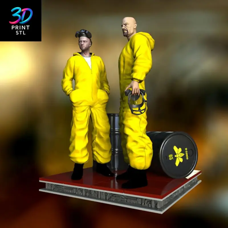 Walter White & Jesse Pinkman Diorama Breaking Bad | STL File for 3D Printing - Image 3