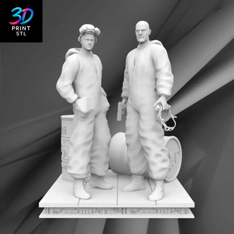 Walter White & Jesse Pinkman Diorama Breaking Bad | STL File for 3D Printing - Image 4