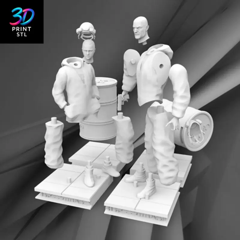 Walter White & Jesse Pinkman Diorama Breaking Bad | STL File for 3D Printing - Image 5