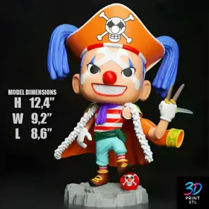 Buggy Chibi One Piece | 3D Print File | STL