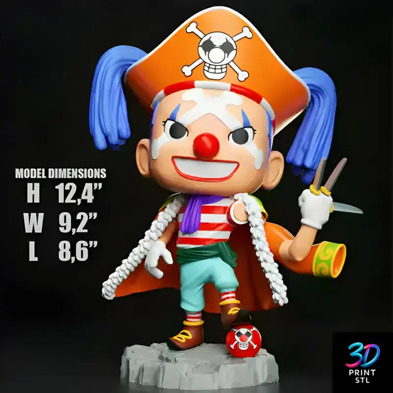 Buggy Chibi One Piece | 3D Print File | STL