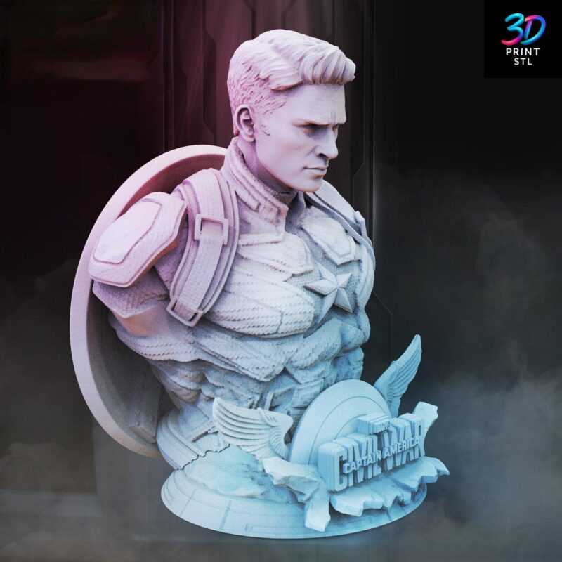 Captain America Figure Marvel | STL for 3D Printers - Image 3