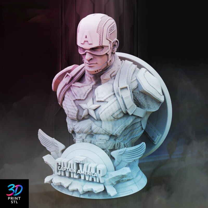 Captain America Figure Marvel | STL for 3D Printers - Image 4