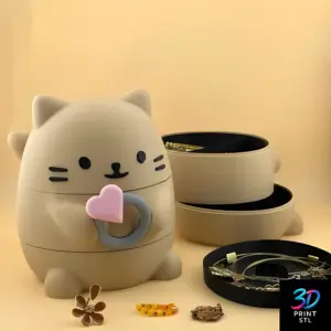 Cat Jewelry Box | STL for 3D Printers