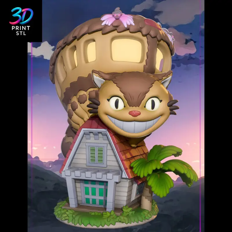 Catbus Diorama My Neighbor Totoro | STL File for 3D Printing