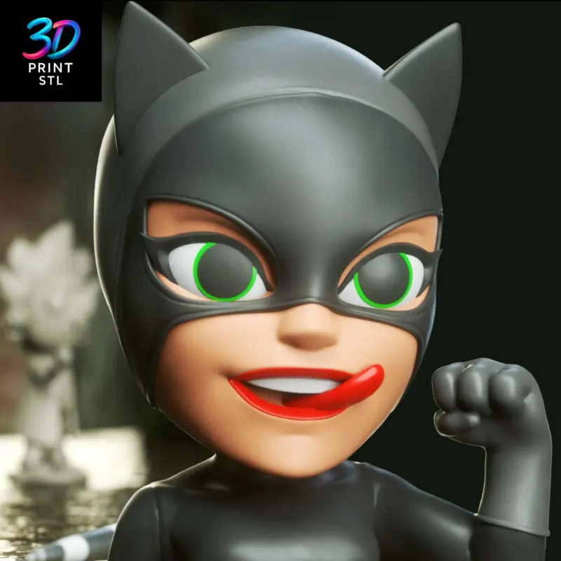 Catwoman Chibi DC Comics | STL for 3D Printers - Image 2