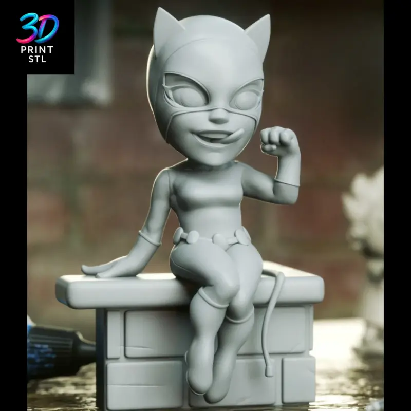 Catwoman Chibi DC Comics | STL for 3D Printers - Image 3