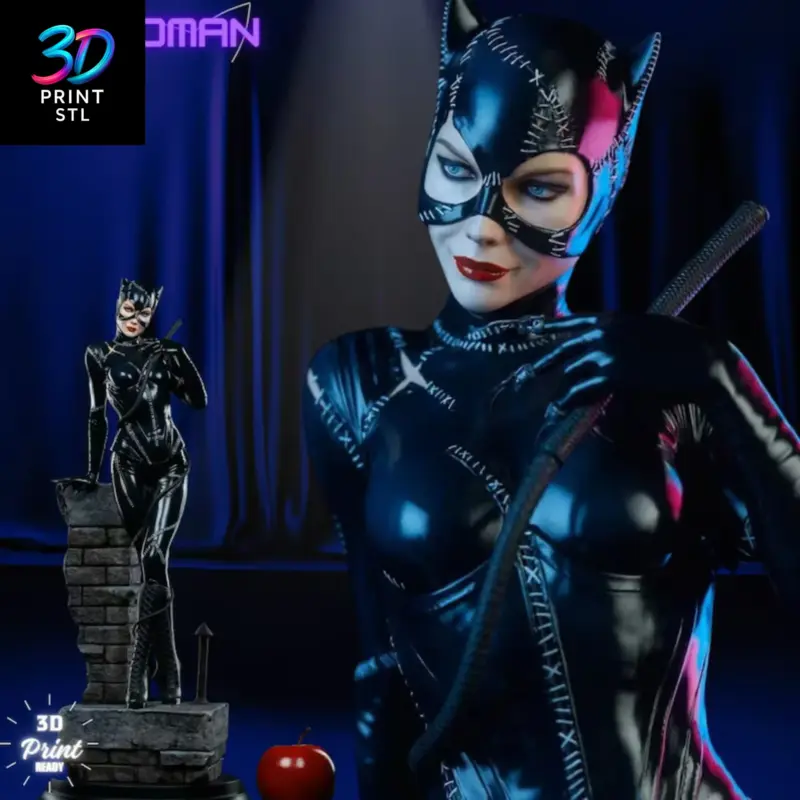 Catwoman Figure DC Comics | 3D Print Model | STL - Image 3