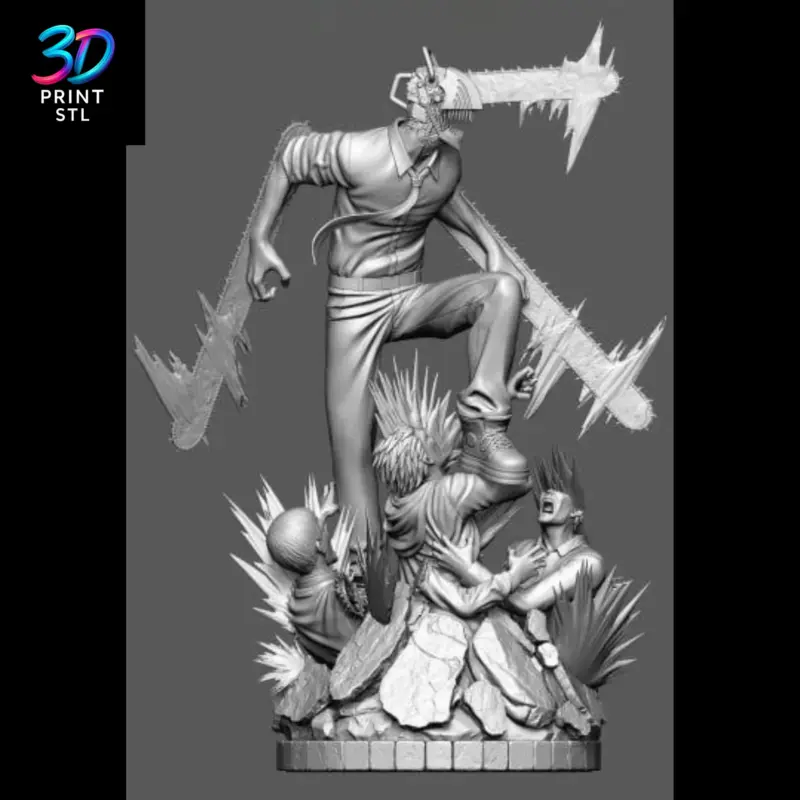 Denji Figure Chainsaw Man | STL File for 3D Printing - Image 2