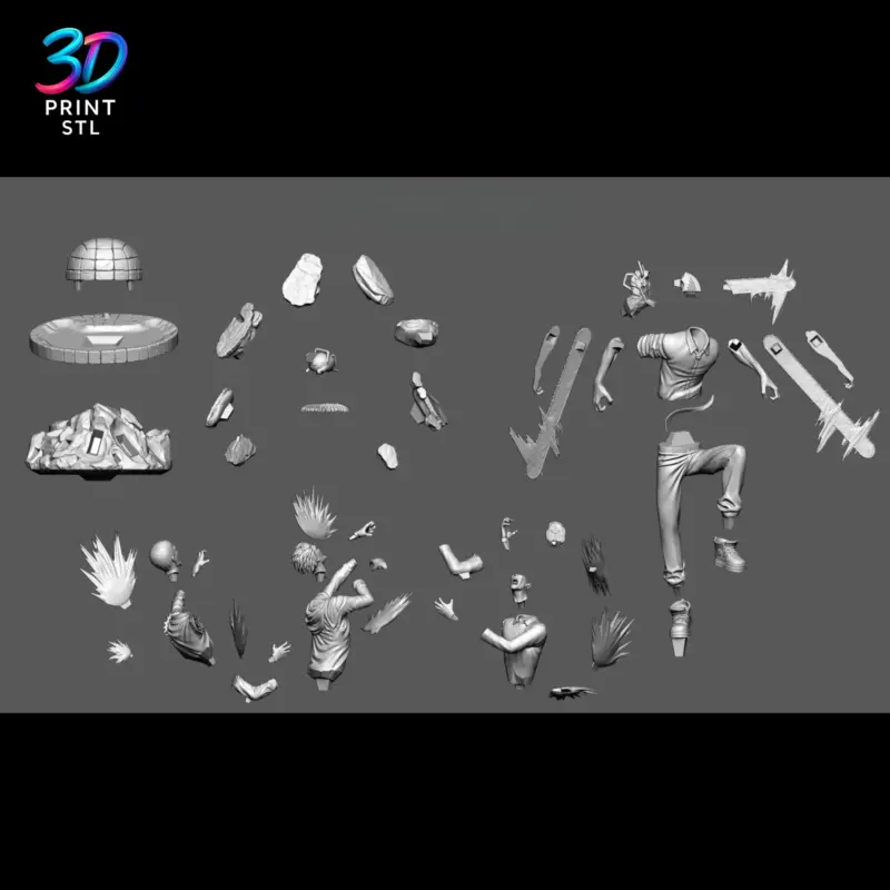 Denji Figure Chainsaw Man | STL File for 3D Printing - Image 4