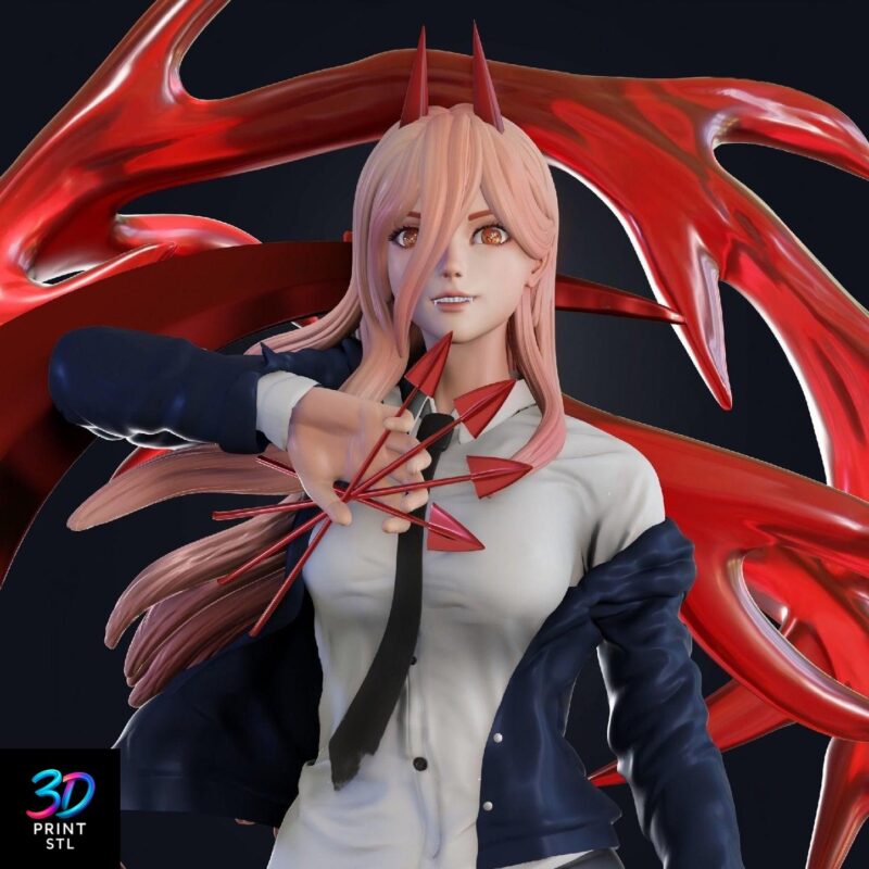 Power Blood Devil Statue – Chainsaw Man STL 3D Print Model - Image 2