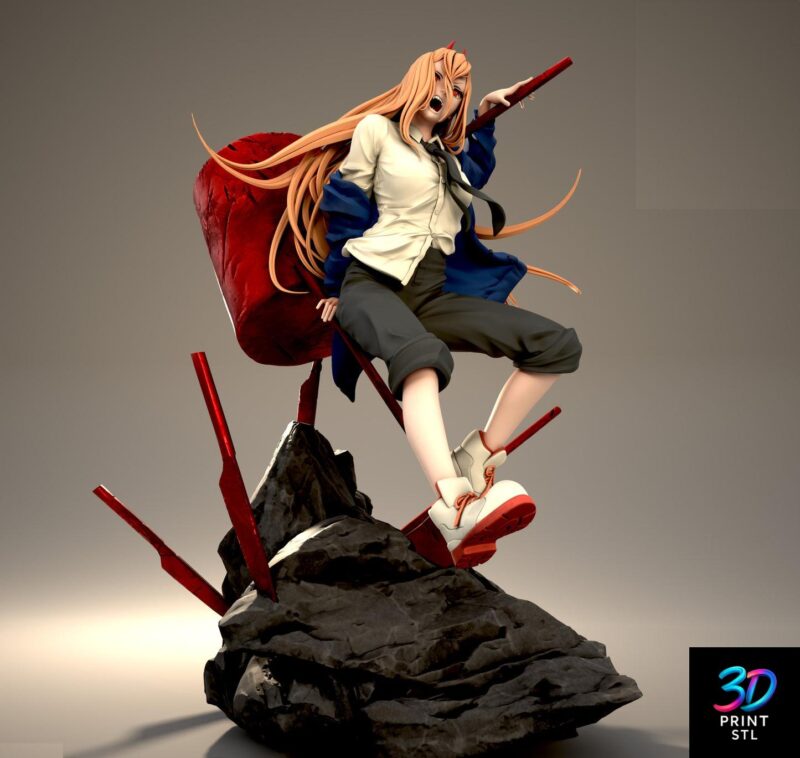Chainsaw Man Power Demon Figure | STL 3D Print File