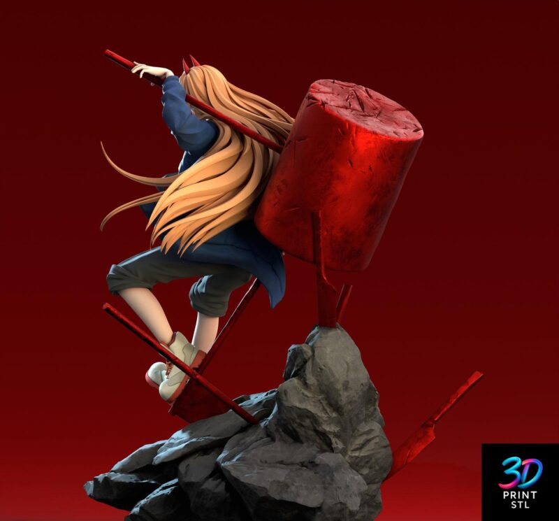 Chainsaw Man Power Demon Figure | STL 3D Print File - Image 2
