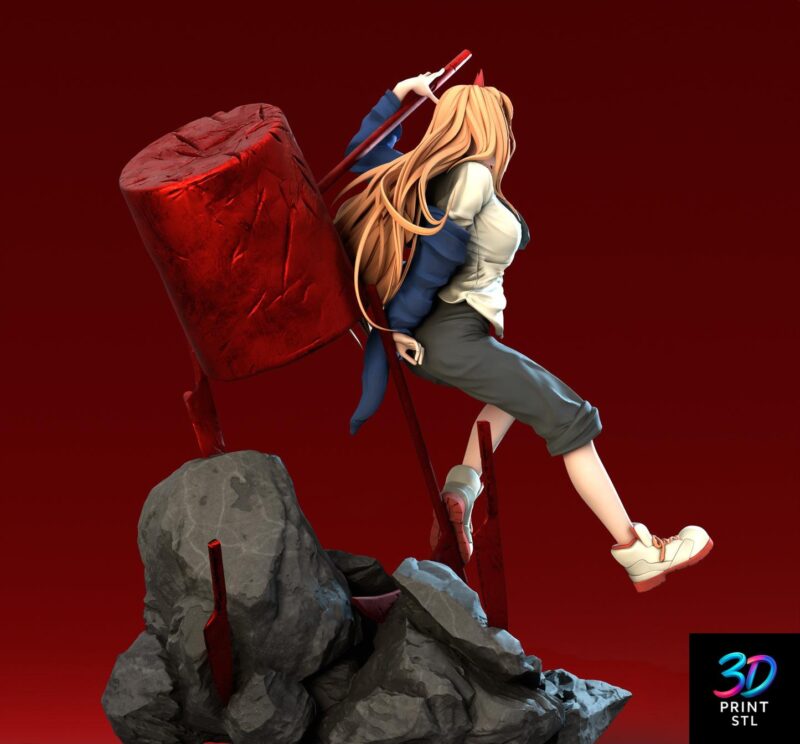 Chainsaw Man Power Demon Figure | STL 3D Print File - Image 3