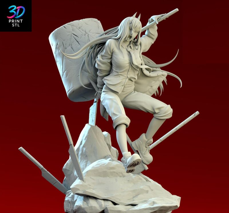 Chainsaw Man Power Demon Figure | STL 3D Print File - Image 5