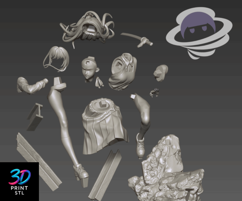 Yoru Asa Figure Chainsaw Man | 3D Print File | STL - Image 2