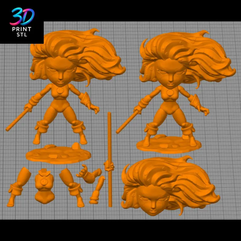 Cheetara Chibi ThunderCats | 3D Print Model | STL - Image 3