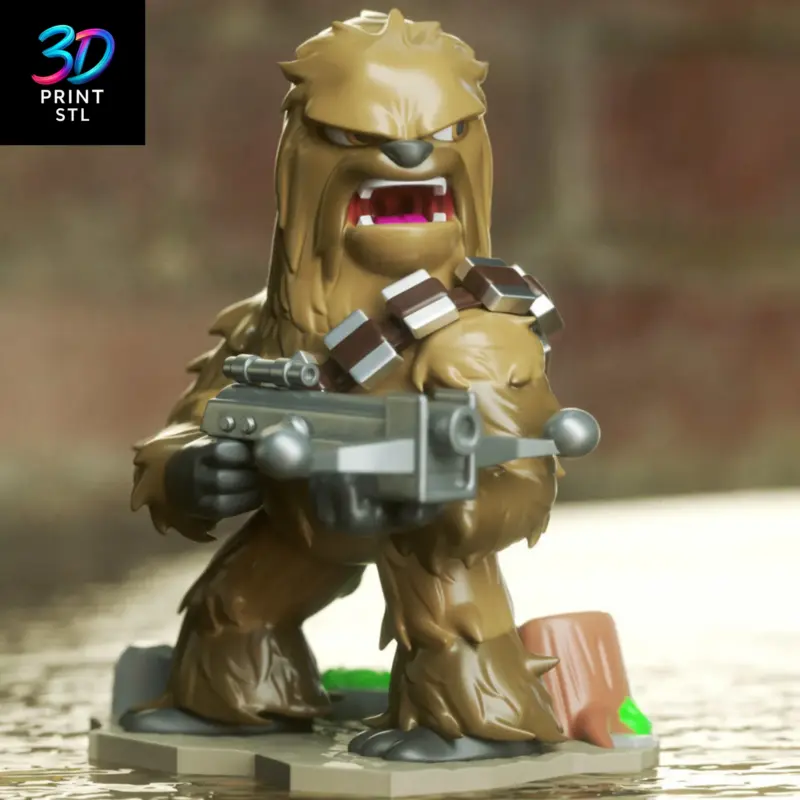 Chewbacca Chibi Star Wars | STL File for 3D Printing