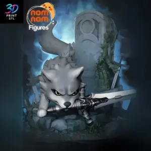 Great Grey Wolf Sif Chibi Dark Souls | STL for 3D Printers