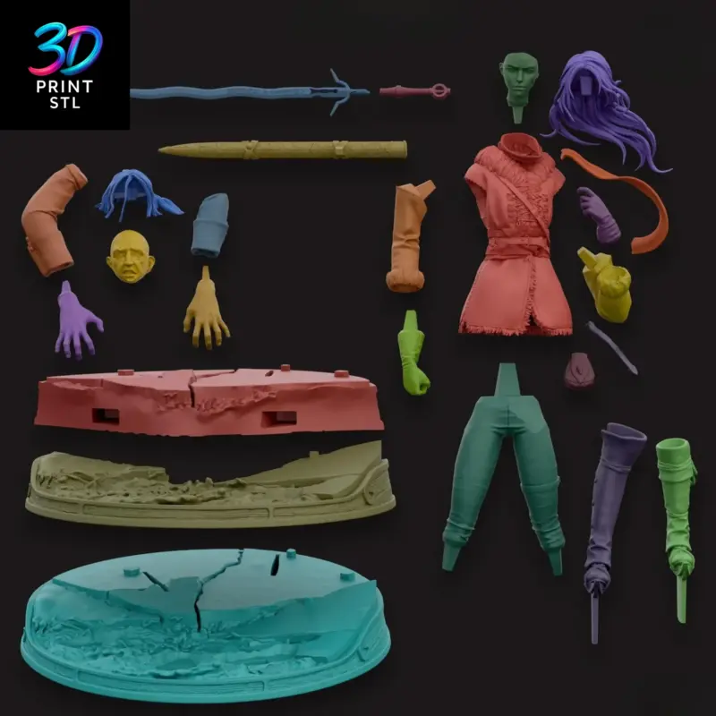 Ciri Diorama The Witcher | 3D Print Model | STL - Image 8