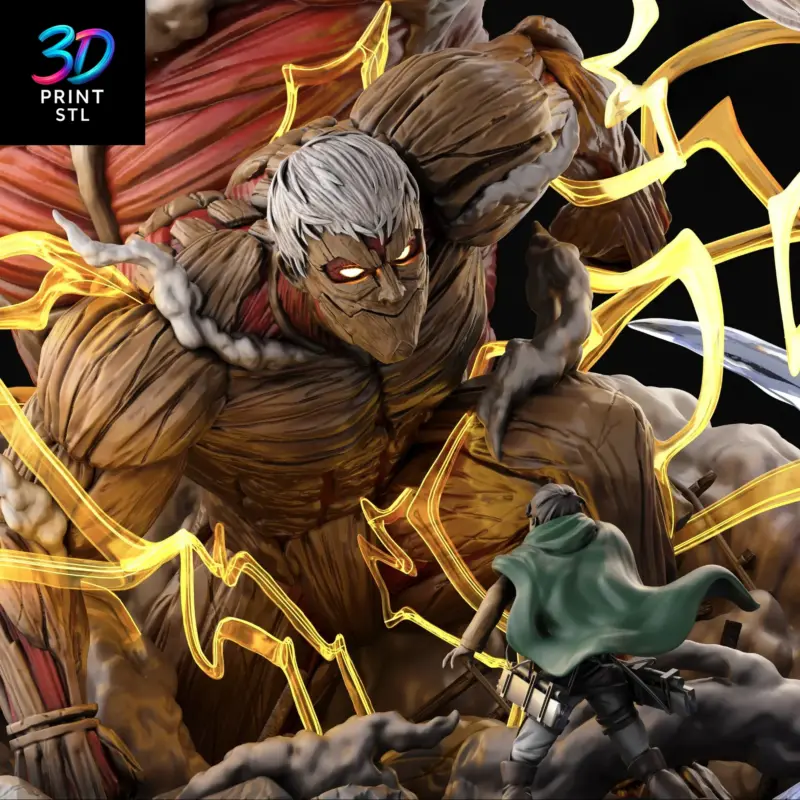 Colossal & Armored Titans Diorama Attack on Titan | STL for 3D Printers - Image 3