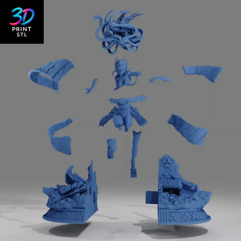Daki Figure Demon Slayer | STL File for 3D Printing - Image 6