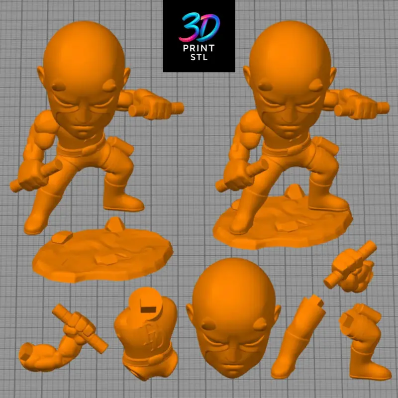 Daredevil Chibi Marvel | STL for 3D Printers - Image 4