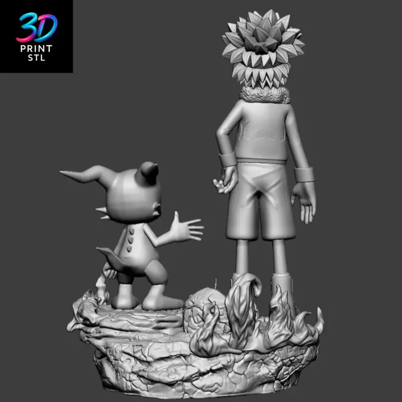 Davis and Veemon Figure Digimon Adventure 02 | STL File for 3D Printing - Image 5