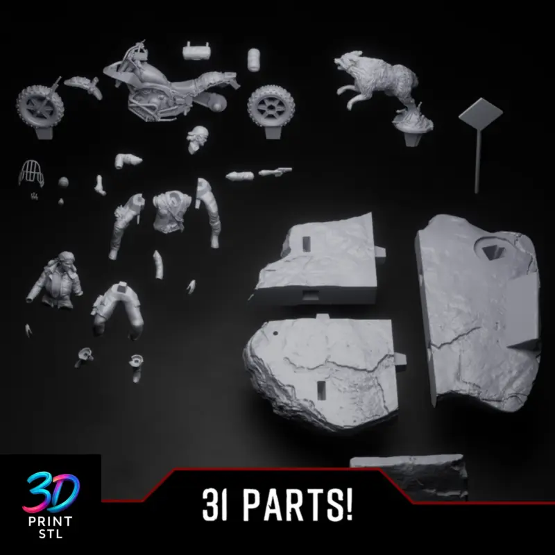 Days Gone Diorama | 3D Print File | STL - Image 6