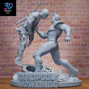 Deadpool vs Wolverine Diorama Marvel | STL for 3D Printers