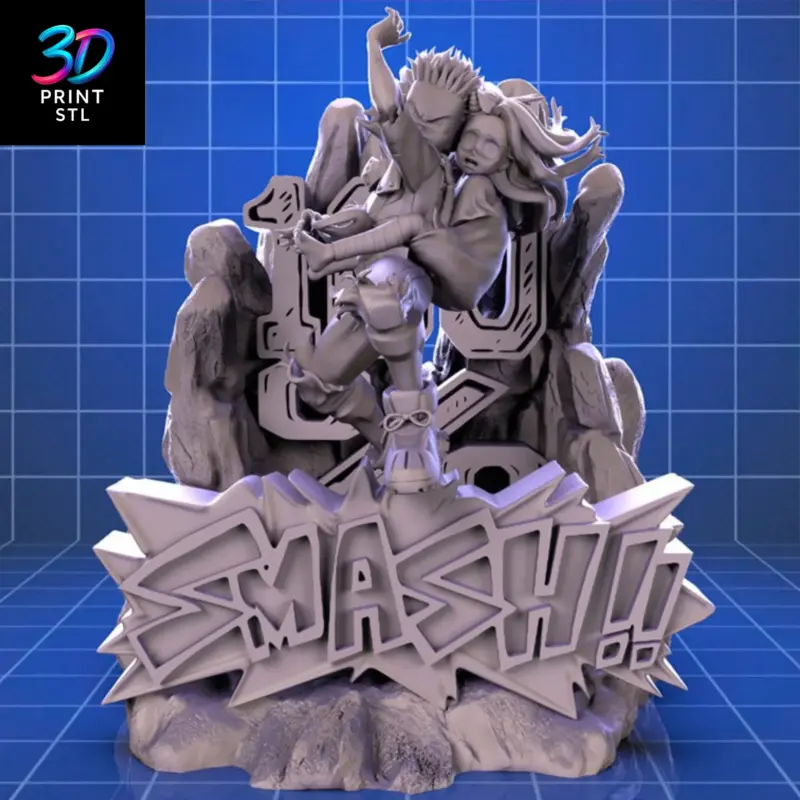 Deku and Eri Diorama My Hero Academia | 3D Print File | STL - Image 2