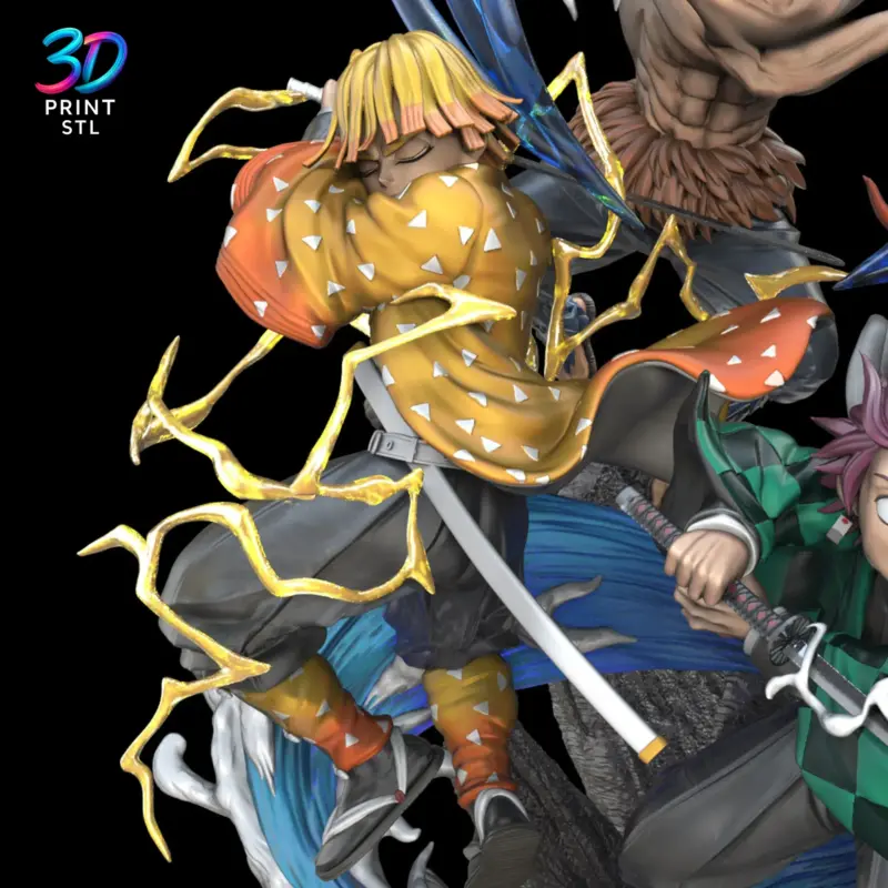 Main Characters Diorama Demon Slayer | STL File for 3D Printing - Image 4