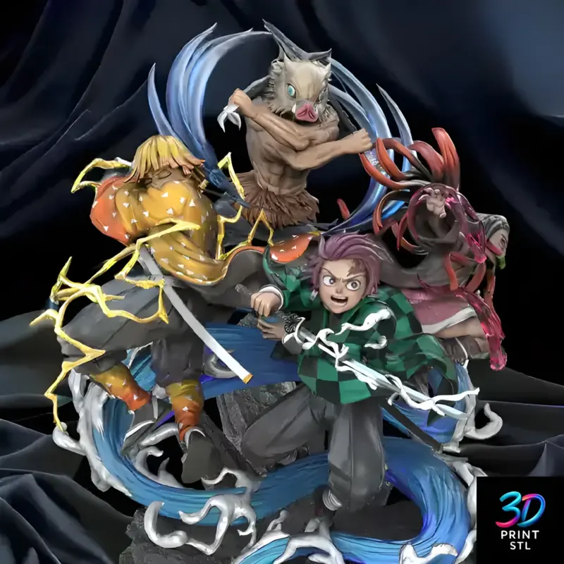 Demon Slayer Diorama Demon Slayer | 3D Print File | STL - Image 3
