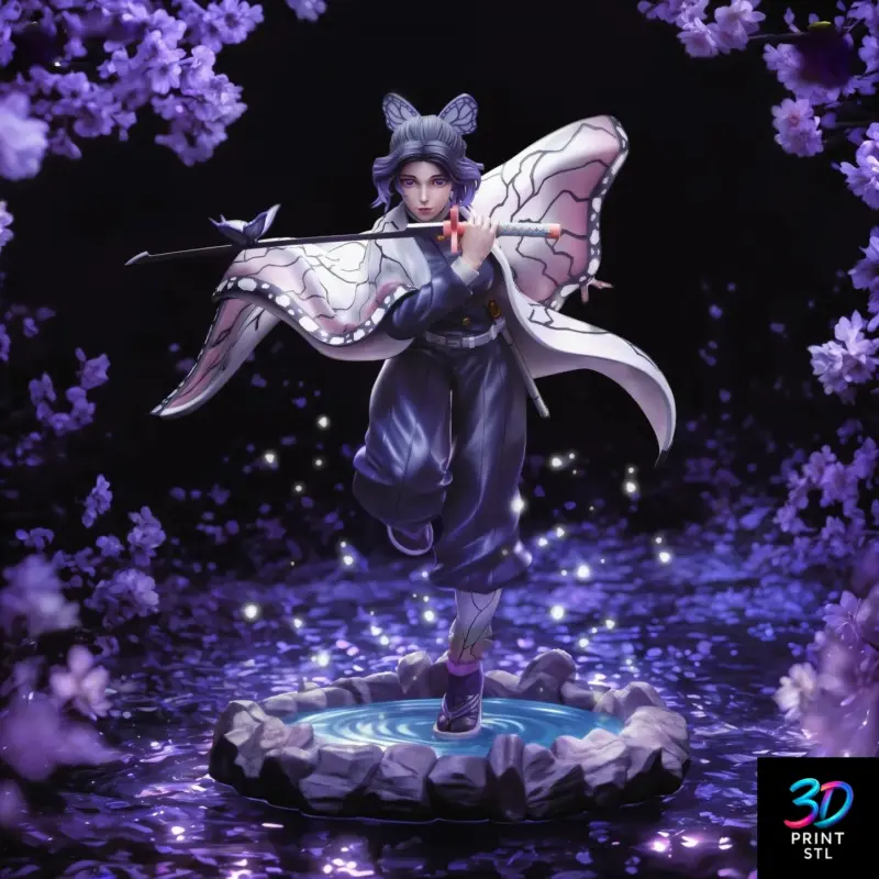 Shinobu Kocho Insect Hashira – Demon Slayer STL 3D Print Model - Image 2