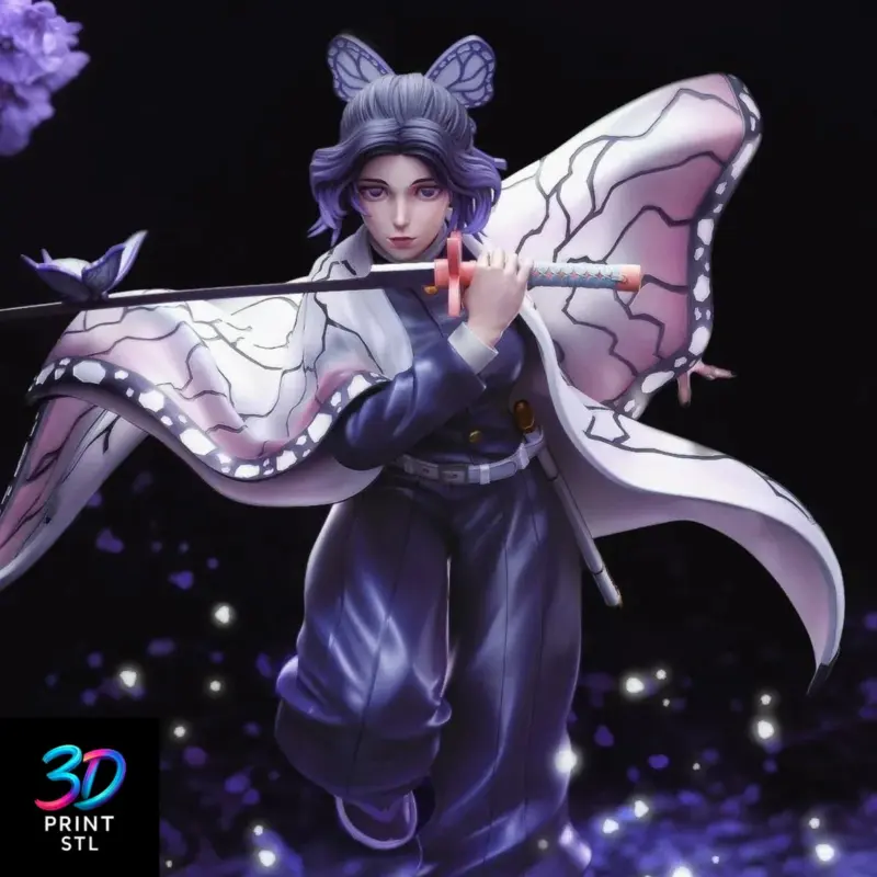 Shinobu Kocho Insect Hashira – Demon Slayer STL 3D Print Model - Image 3