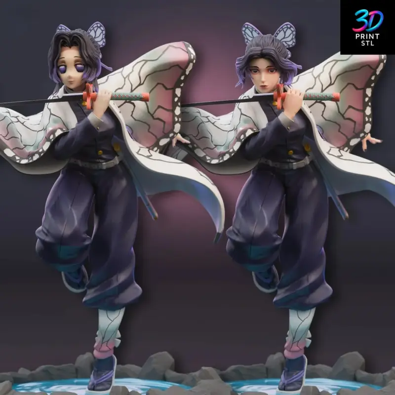Shinobu Kocho Insect Hashira – Demon Slayer STL 3D Print Model - Image 4