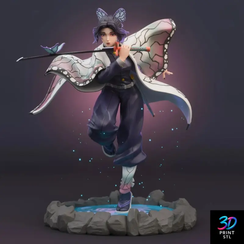 Shinobu Kocho Insect Hashira – Demon Slayer STL 3D Print Model - Image 5