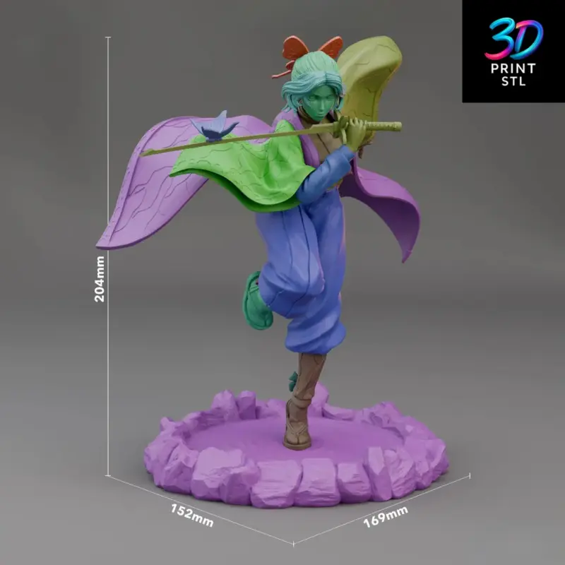 Shinobu Kocho Insect Hashira – Demon Slayer STL 3D Print Model - Image 9