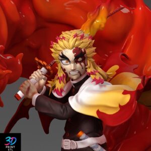Rengoku Flame Hashira Figure – Demon Slayer 3D Print STL