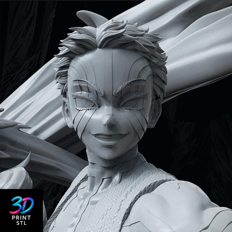 Akaza Upper Moon Three | Demon Slayer STL 3D Model - Image 4