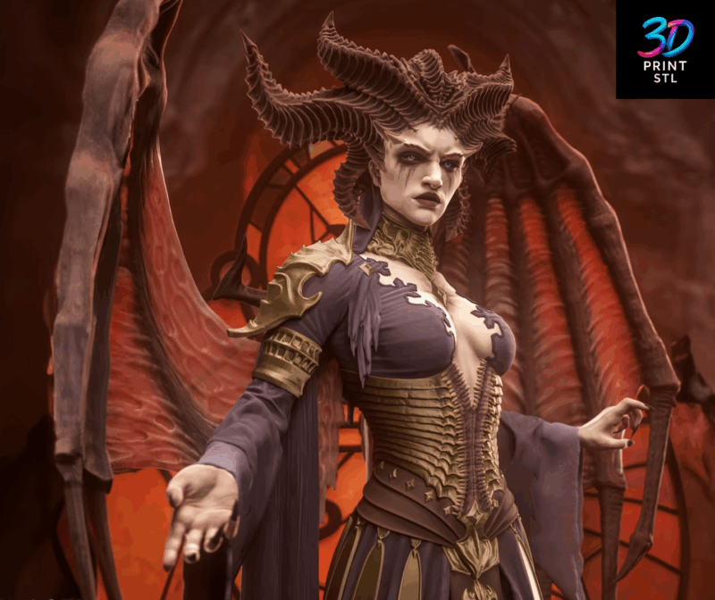 Lilith Figure Diablo | 3D Print Model | STL