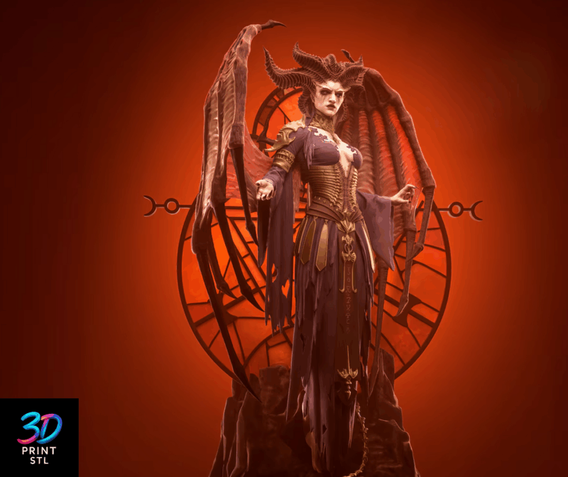 Lilith Figure Diablo | 3D Print Model | STL - Image 2