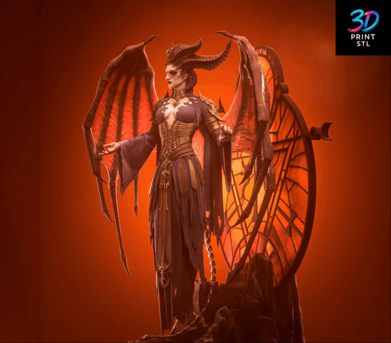 Lilith Figure Diablo | 3D Print Model | STL - Image 3