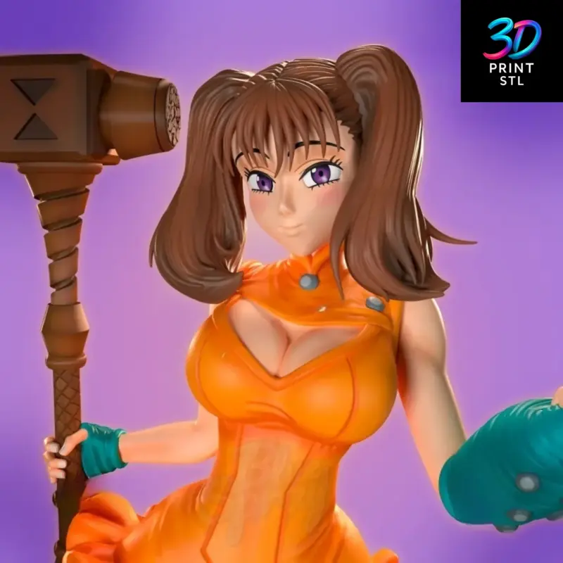 Diane Figure The Seven Deadly Sins | STL File for 3D Printing - Image 3