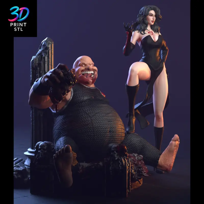 Lust & Gluttony Diorama Fullmetal Alchemist | STL File for 3D Printing - Image 2