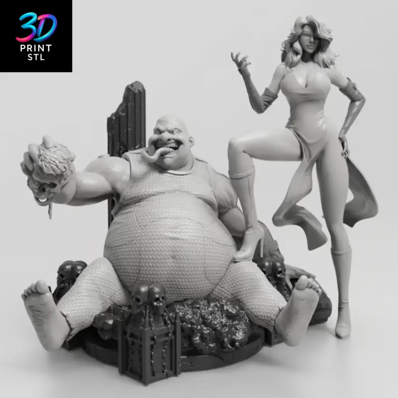 Lust & Gluttony Diorama Fullmetal Alchemist | STL File for 3D Printing - Image 7