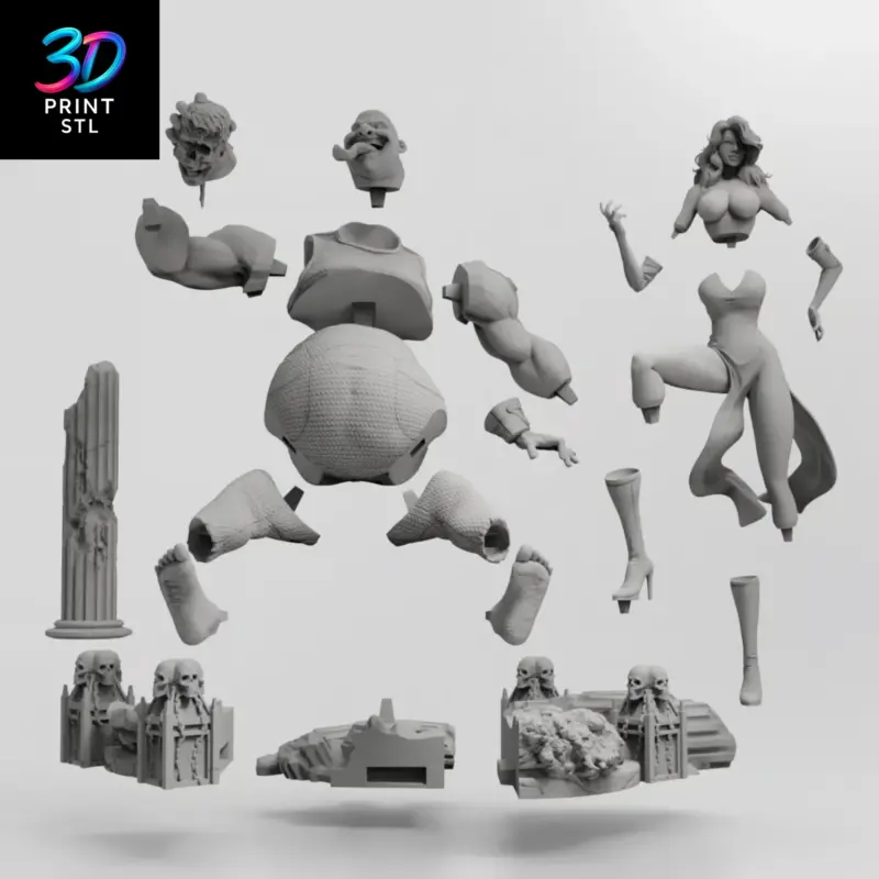 Lust & Gluttony Diorama Fullmetal Alchemist | STL File for 3D Printing - Image 8