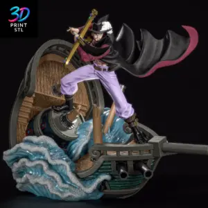 Dracule Mihawk Diorama One Piece | 3D Print Model | STL